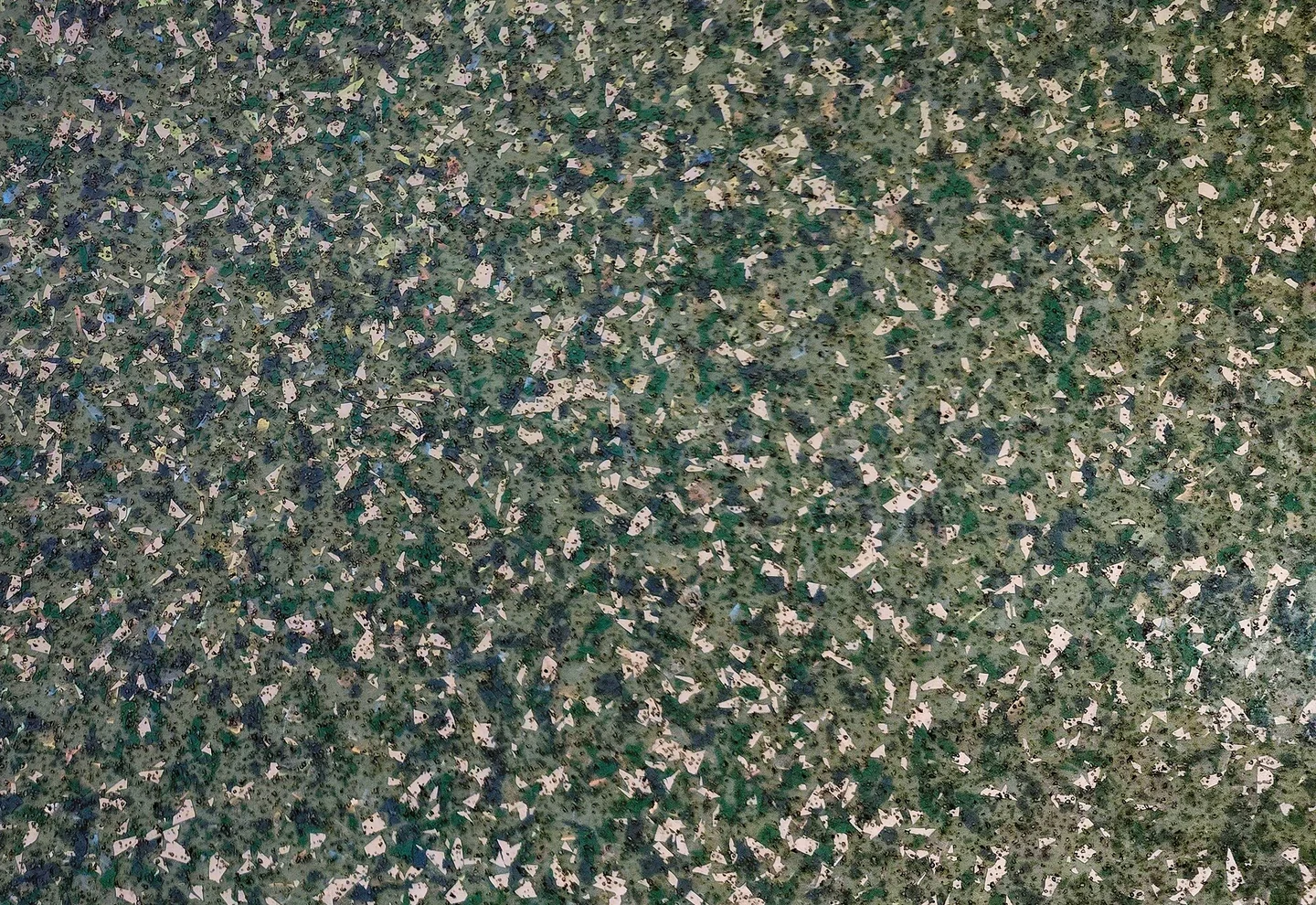 Decorative broadcast-flake resin floor